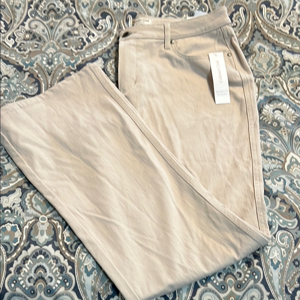 Ladies Tan pants jean Coldwater Creek 16 NWT 79.00